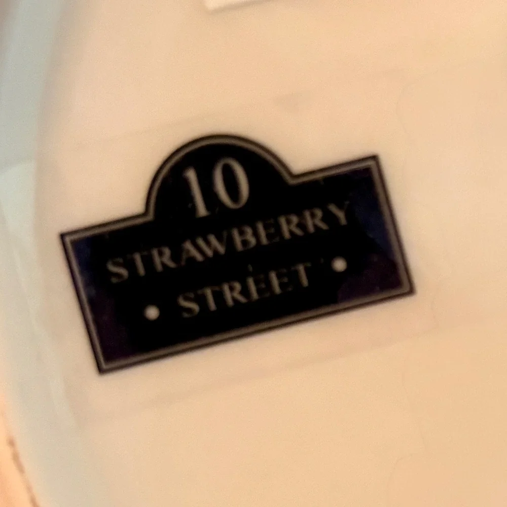 10 Strawberry Street Tarot Card Celestial Plate Set 4pc Black White Gold Gothic